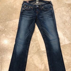 True Religion size 26 denim. Pristine. Low rise